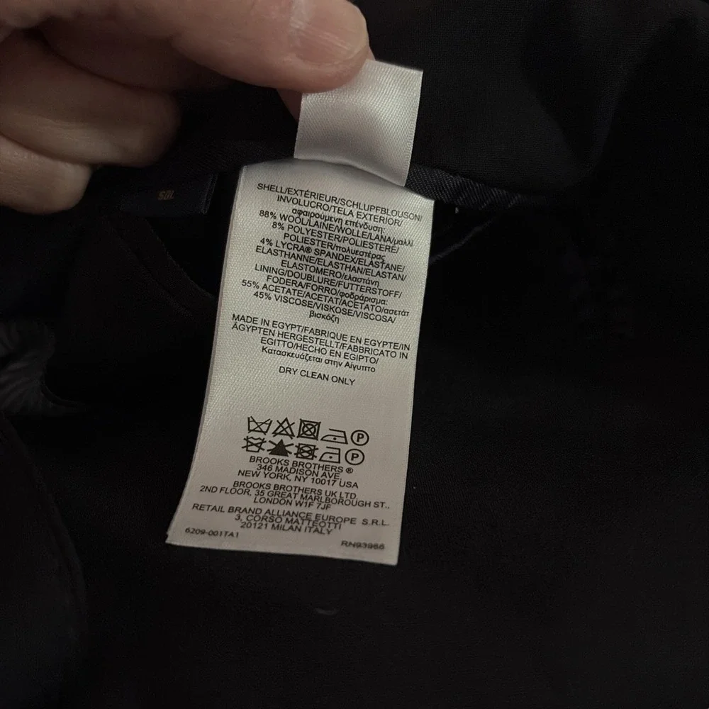 Brooks Brothers Explorer Madison Fit Black Stretch Wool Blazer Coat‎ Jacket 50 L